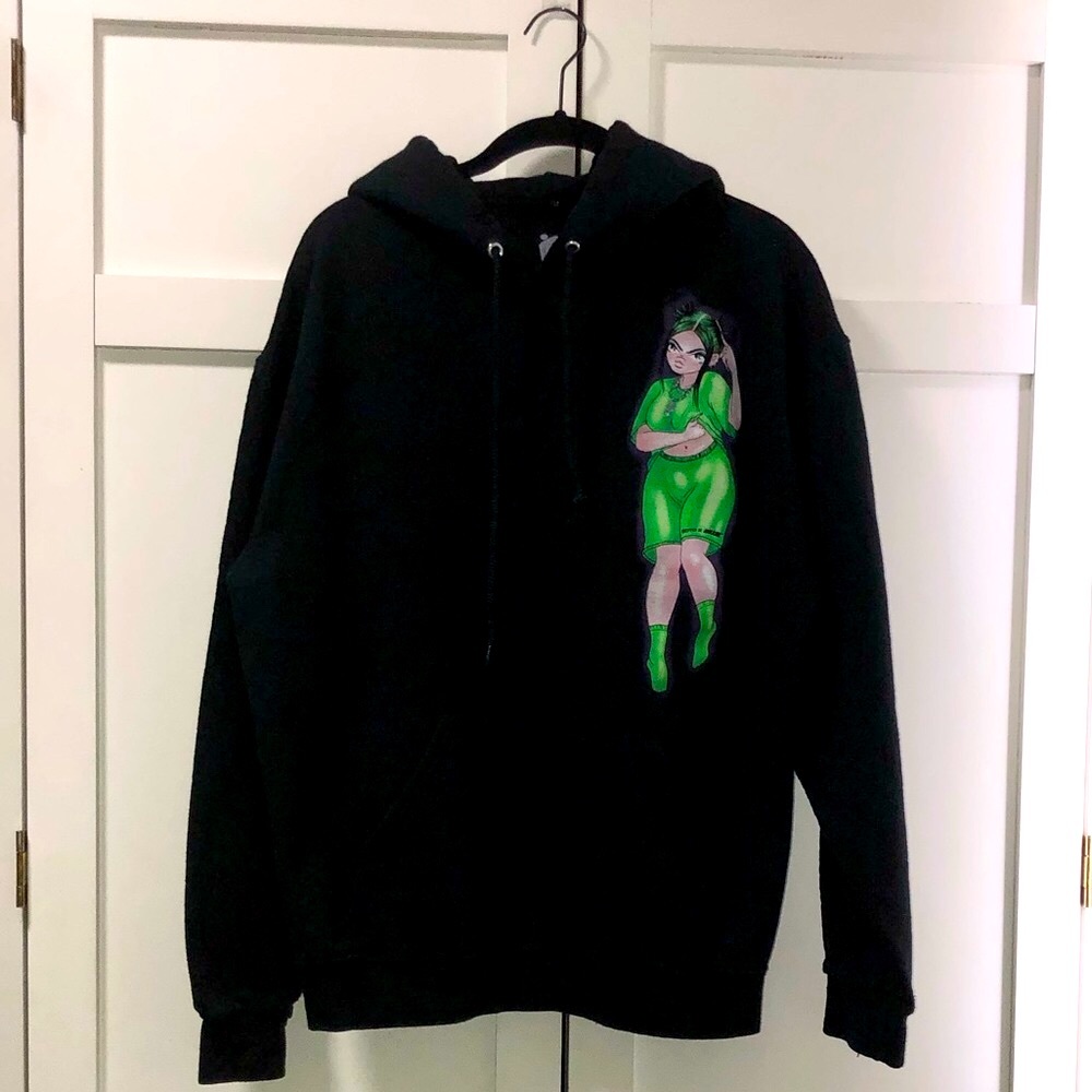 Billie Eilish black hoodie size L